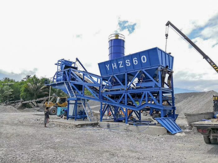 mobile concrete batch mix plants